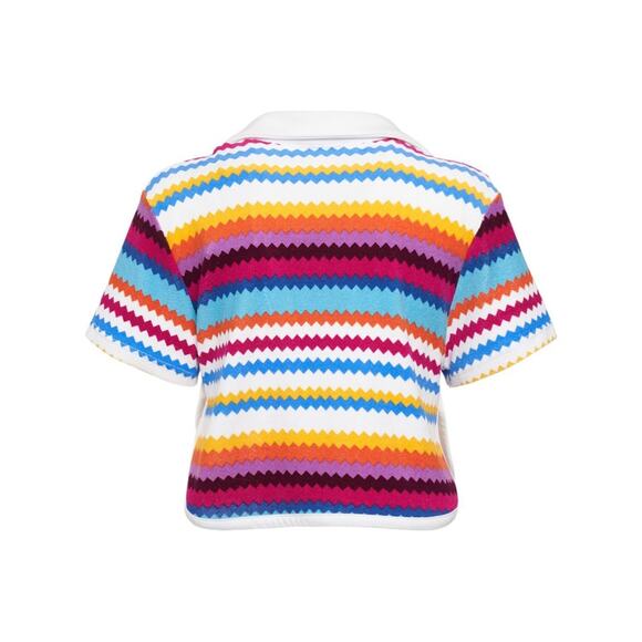 Missoni Chevron-Pattern Cropped Polo Top Multicolor - 40 (4) - Picture 5 of 5